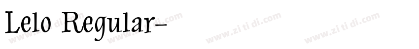 Lelo Regular字体转换